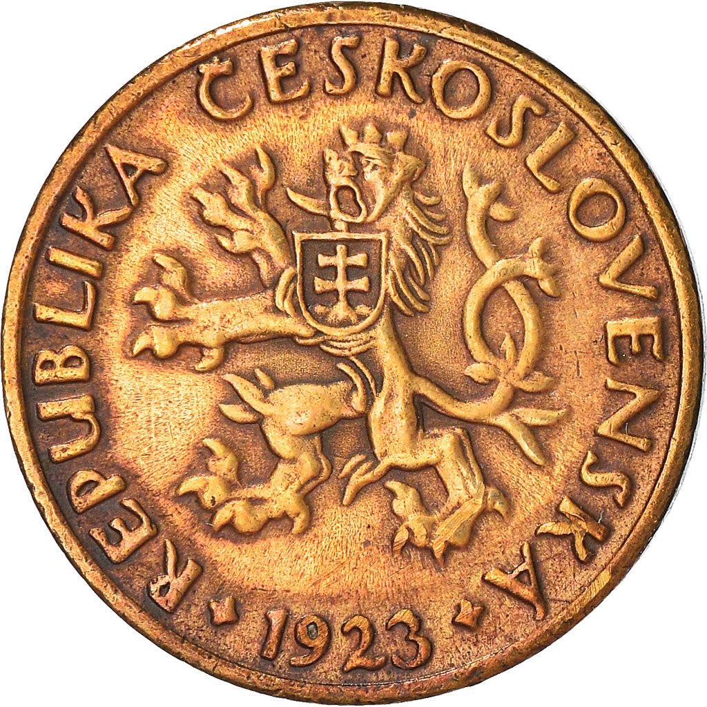 Czechoslovakia | 5 Haleru Coin | Charles Bridge | Prague | KM6 | 1923 - 1938