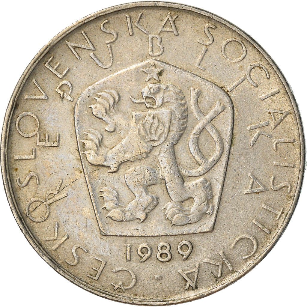 Czechoslovakia 5 Korun Coin | Flower | Crane | Star | KM60 | 1966 - 1990