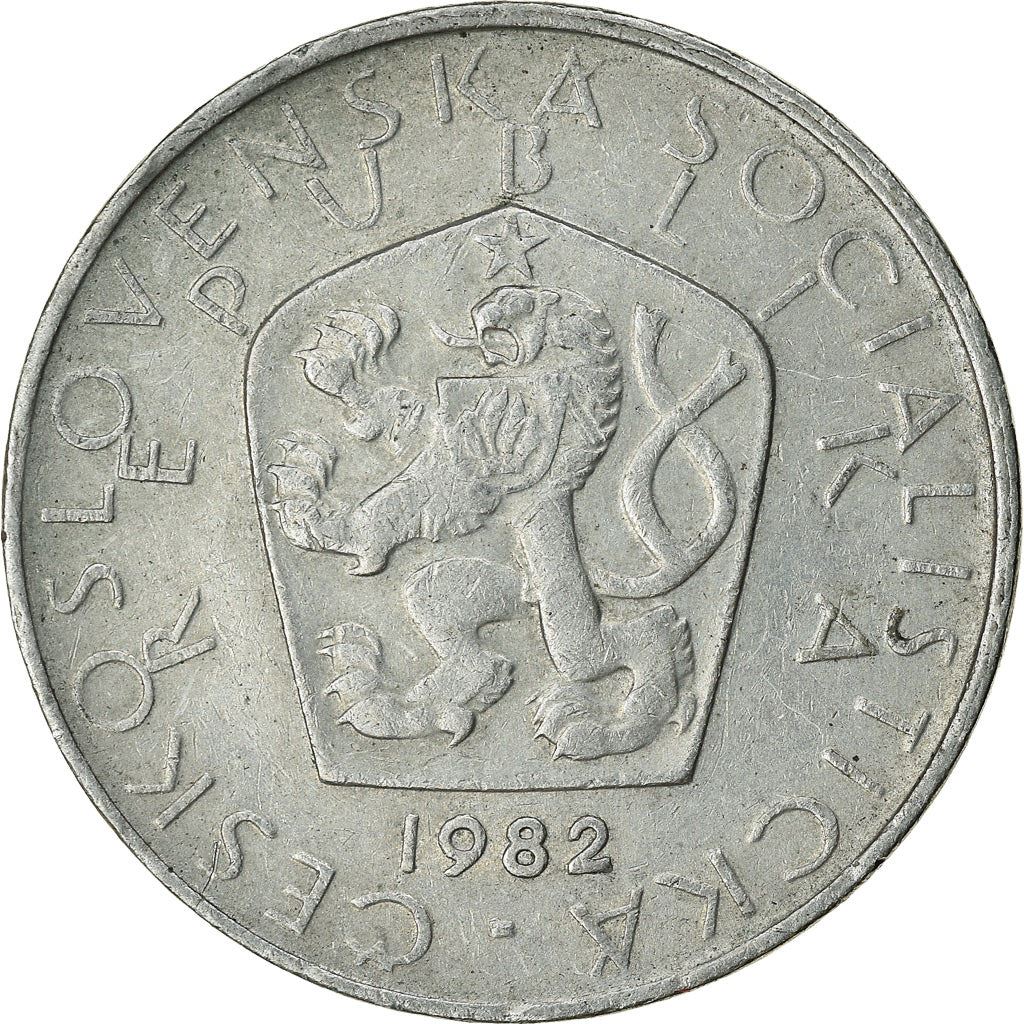 Czechoslovakia 5 Korun Coin | Flower | Crane | Star | KM60 | 1966 - 1990