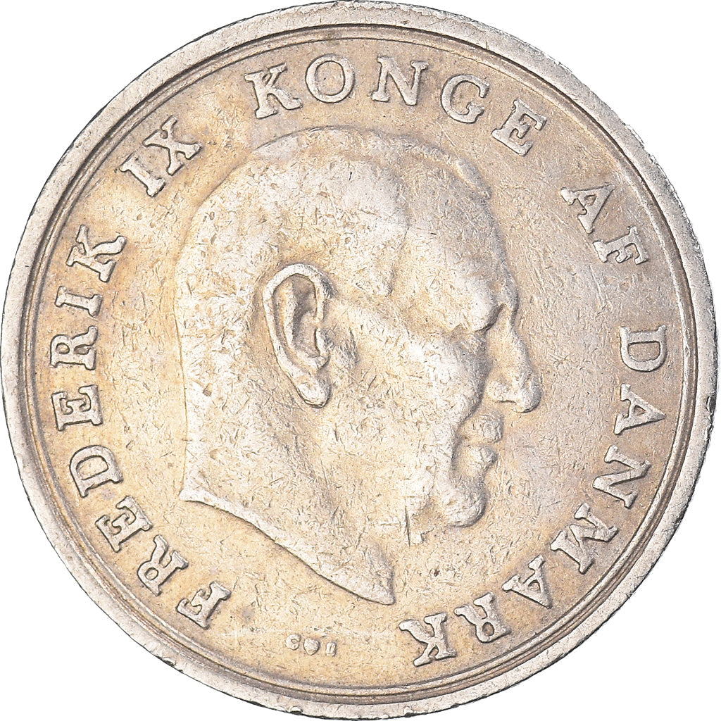 Danish Coin 1 Krone | King Frederik IX | KM851 | Denmark | 1960 - 1972