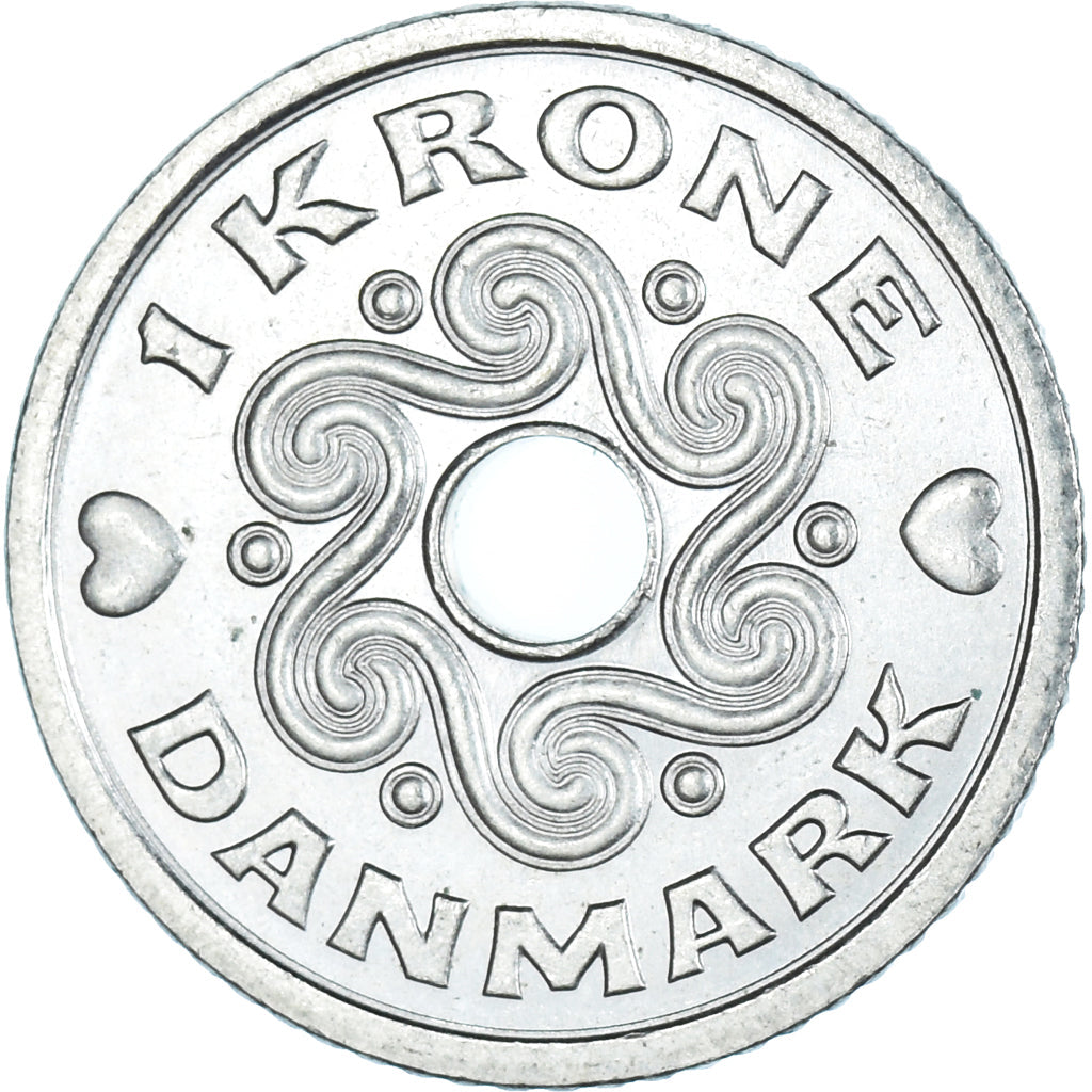 Danish Coin 1 Krone | Queen Margrethe II | KM873 | Denmark | 1992 - 2021