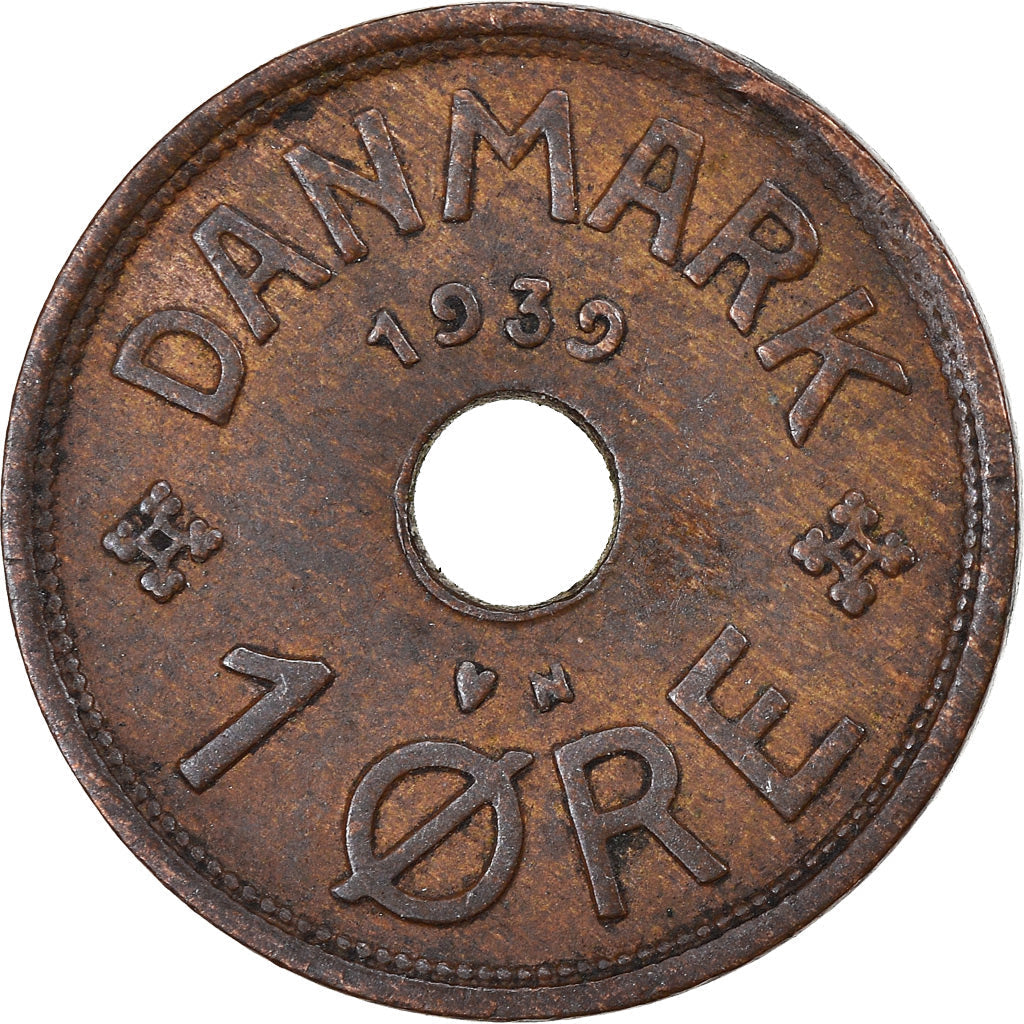 Danish Coin 1 Øre | Christian X | KM826 | Denmark | 1926 - 1940