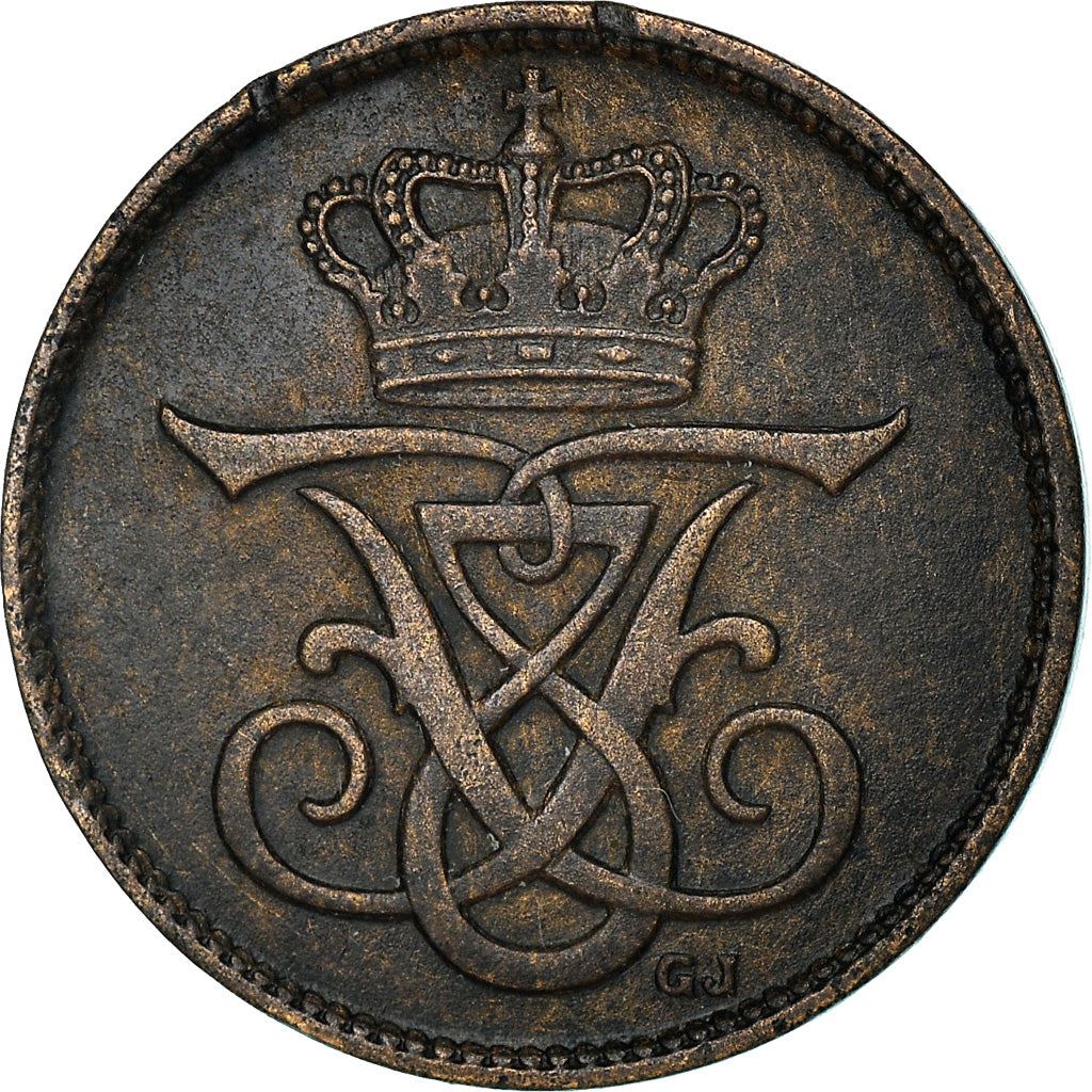 Danish Coin 1 Øre | King Frederik VIII Monogram | KM804 | Denmark | 1907 - 1912