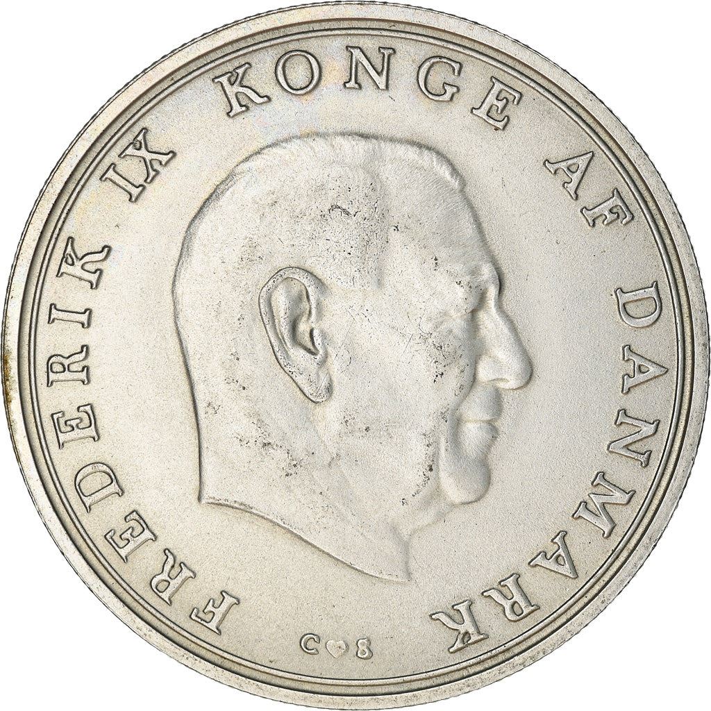 Danish Coin 10 Kroner | Frederik IX Wedding | Princess Benedikte | KM857 | Denmark | 1968