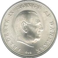 Danish Coin 10 Kroner | Frederik IX Wedding | Princess Benedikte | KM857 | Denmark | 1968