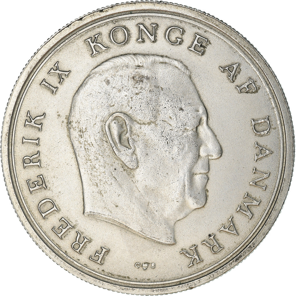 Danish Coin 10 Kroner | Frederik IX Wedding | Princess Queen Margrethe | KM856 | Denmark | 1967