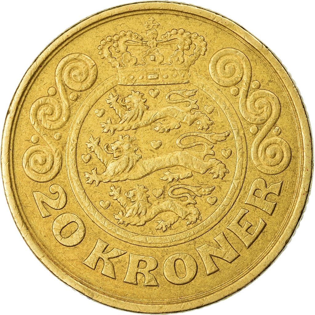 Danish Coin 10 Kroner | Queen Margrethe II 3rd portrait | KM877 | Denmark | 1994 - 1999