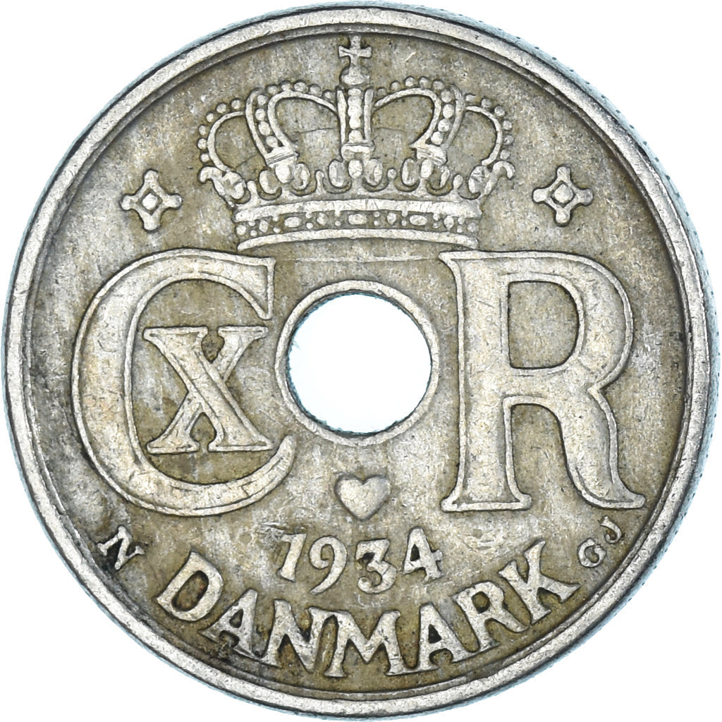 Danish Coin 10 Øre | Christian X | KM822 | Denmark | 1924 - 1947