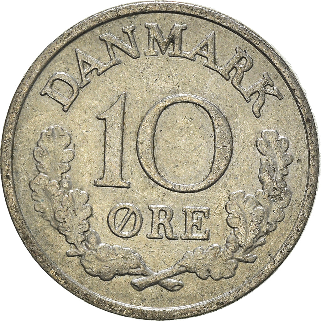 Danish Coin 10 Øre | King Frederik IX | KM849 | Denmark | 1960 - 1972