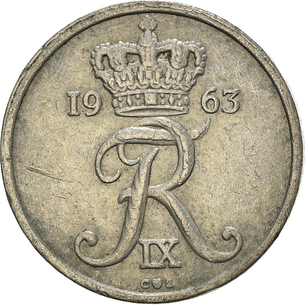 Danish Coin 10 Øre | King Frederik IX | KM849 | Denmark | 1960 - 1972