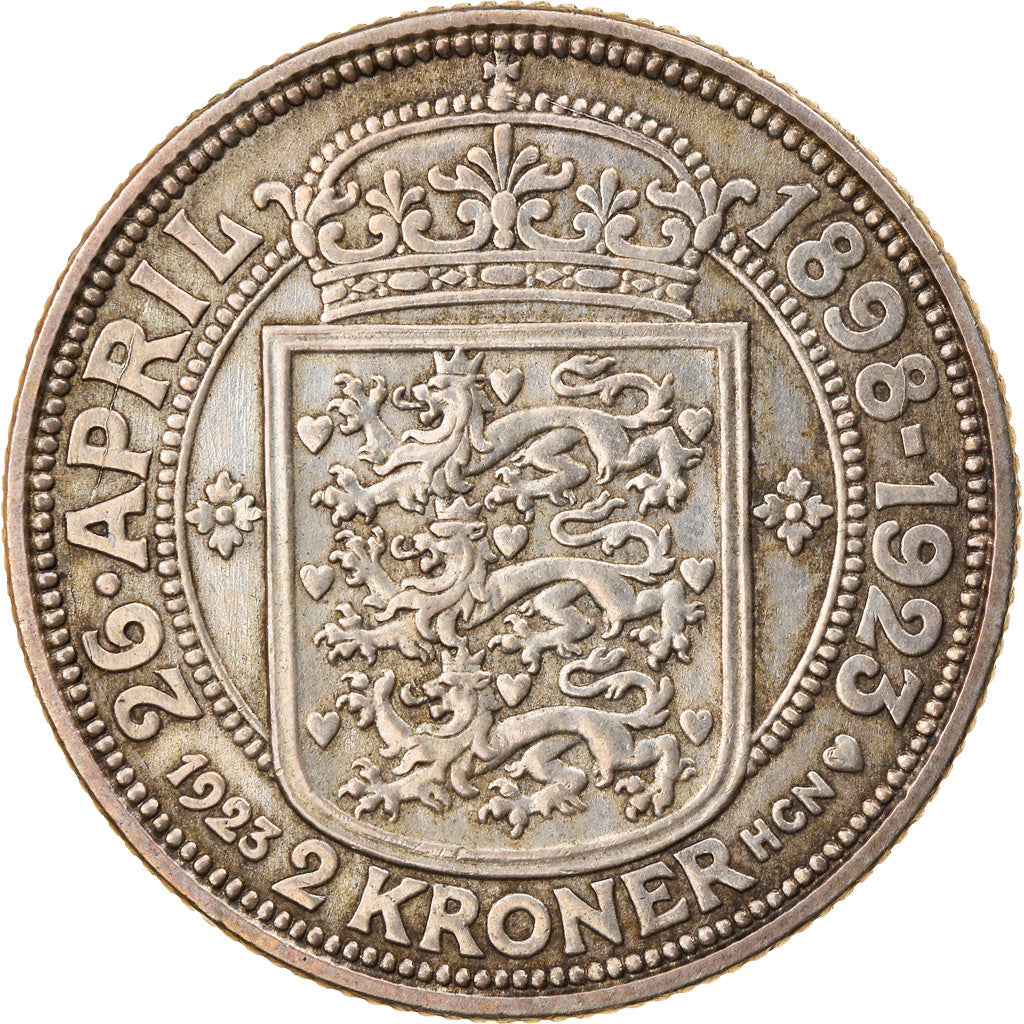 Danish Coin 2 Kroner | Christian X Silver Wedding | KM821 | Denmark | 1923