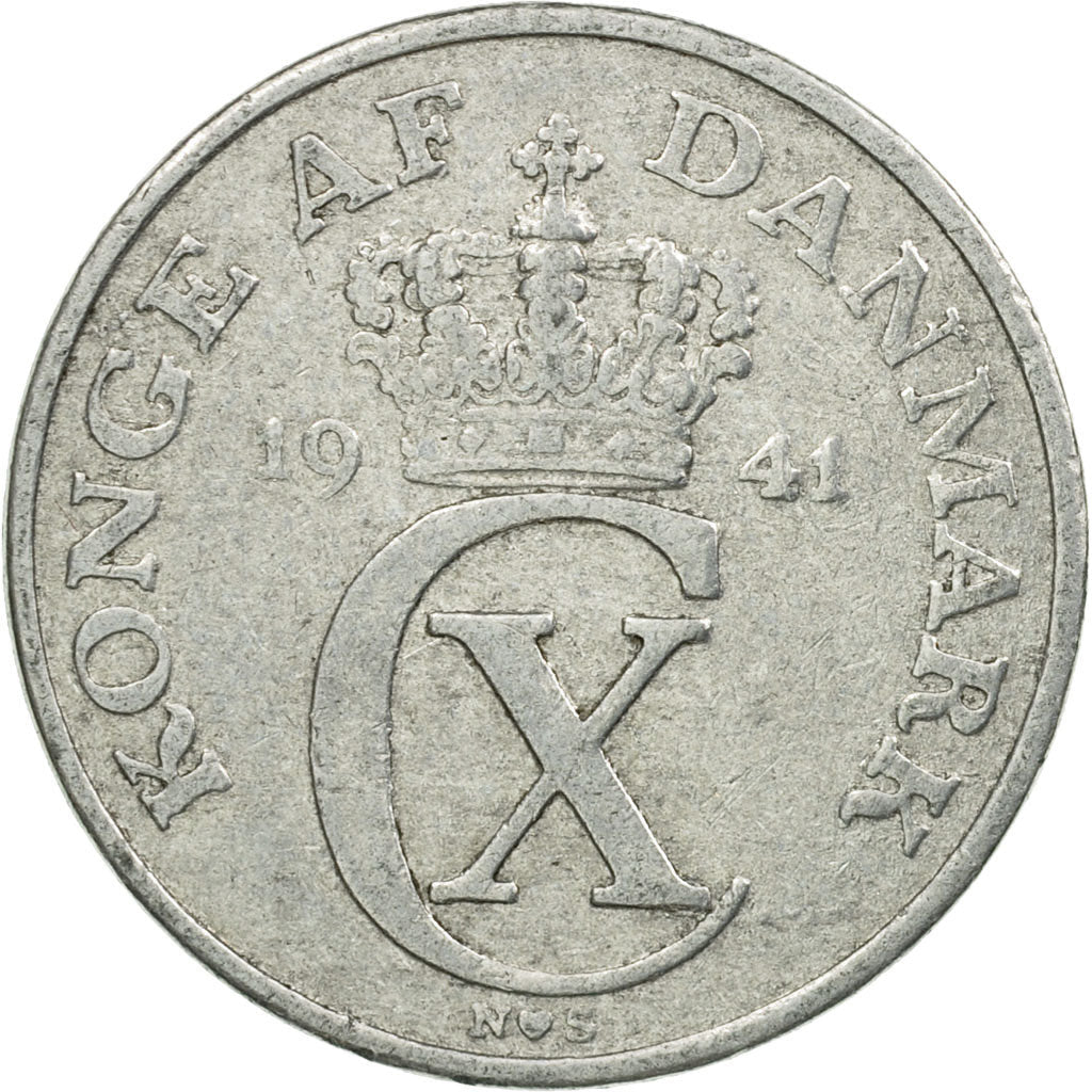 Danish Coin 2 Øre | Christian X | German Occupation | Oak | KM833 | Denmark | 1941