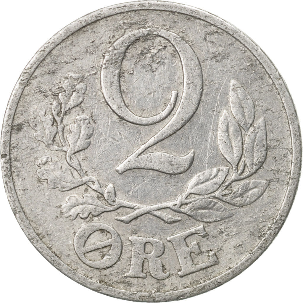 Danish Coin 2 Øre | Christian X | German Occupation | Oak | KM833 | Denmark | 1941