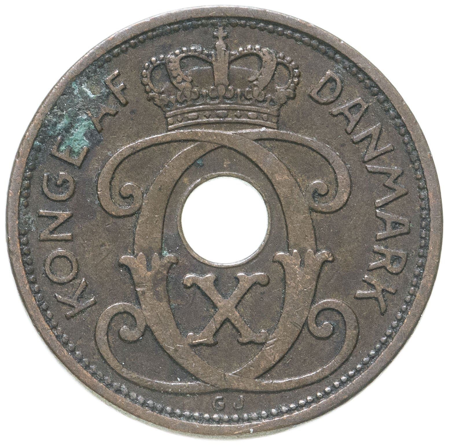 Danish Coin 2 Øre | Christian X | KM827 | Denmark | 1926 - 1940