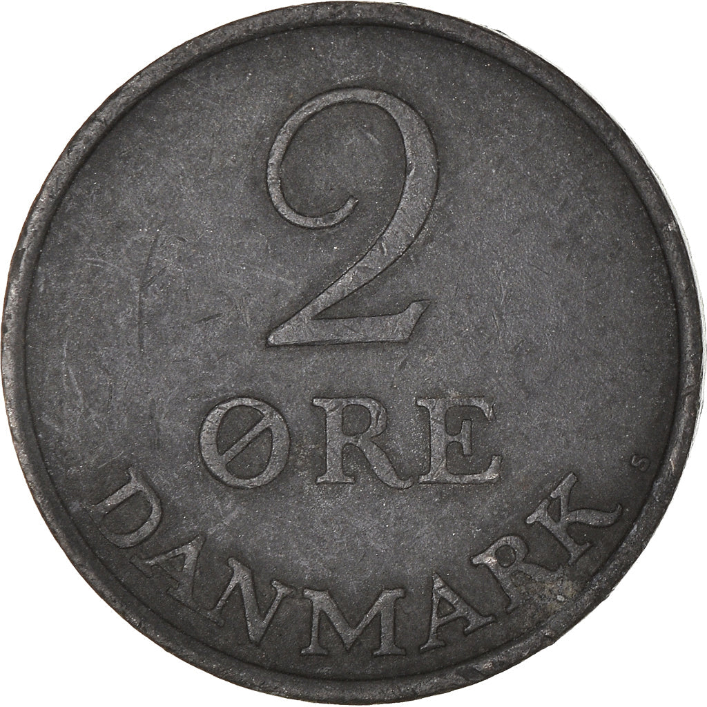 Danish Coin 2 Øre | King Frederik IX Monogram | KM840 | Denmark | 1948 - 1972