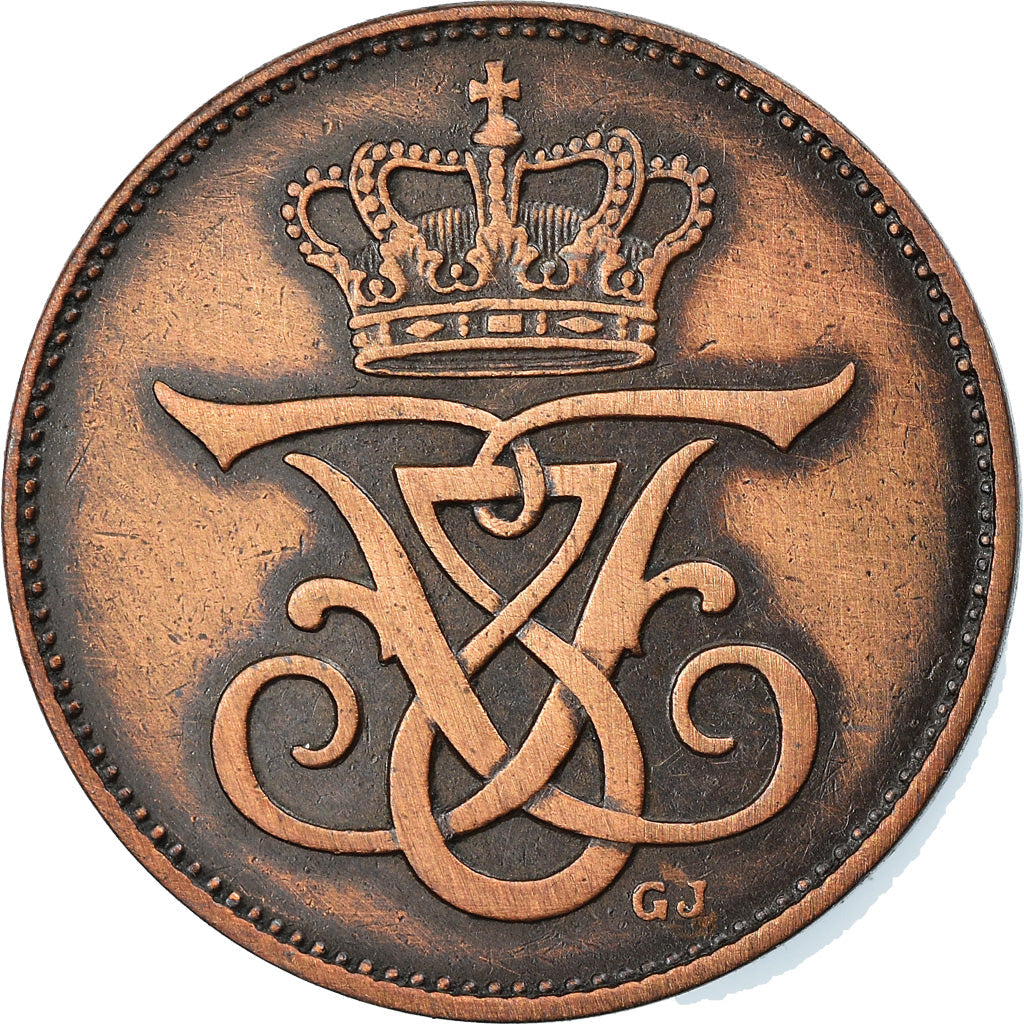 Danish Coin 2 Øre | King Frederik VIII Monogram | KM805 | Denmark | 1907 - 1912