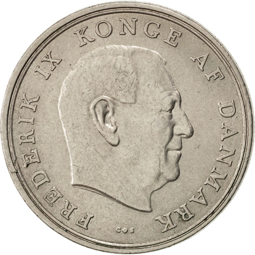 Danish Coin 5 Kroner | Frederik IX | Oak Branch | KM853 | Denmark | 1960 - 1972