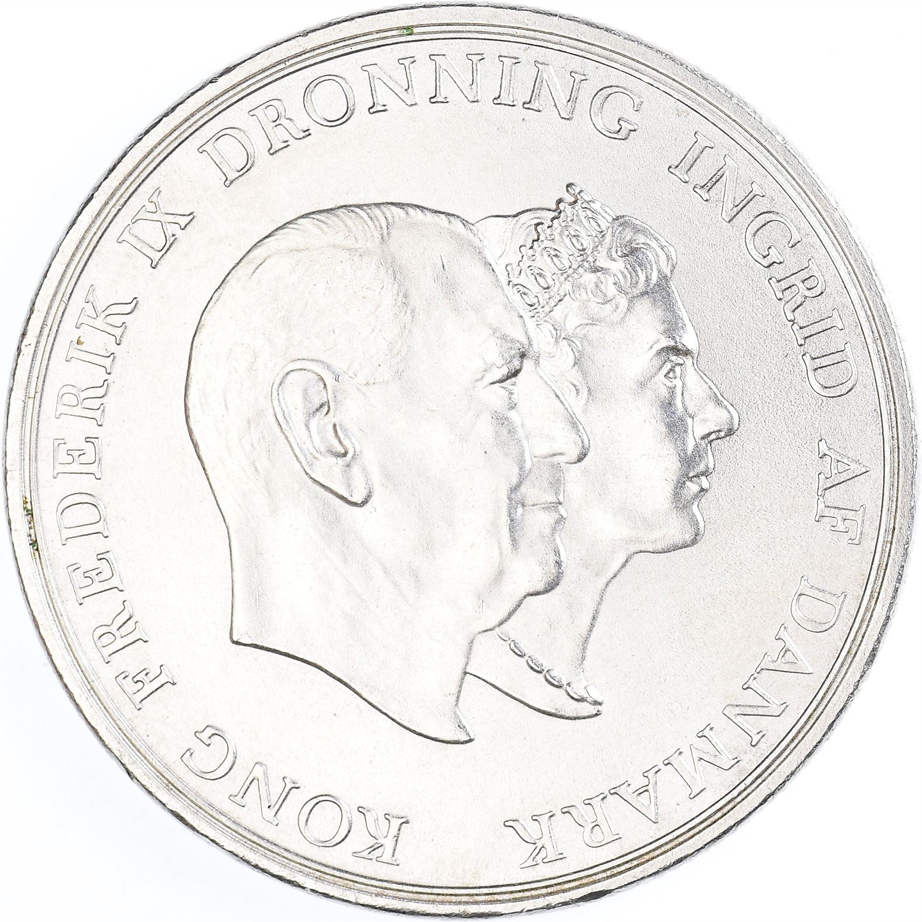 Danish Coin 5 Kroner | Queen Frederik IX Silver Wedding Anniversary | KM852 | Denmark | 1960