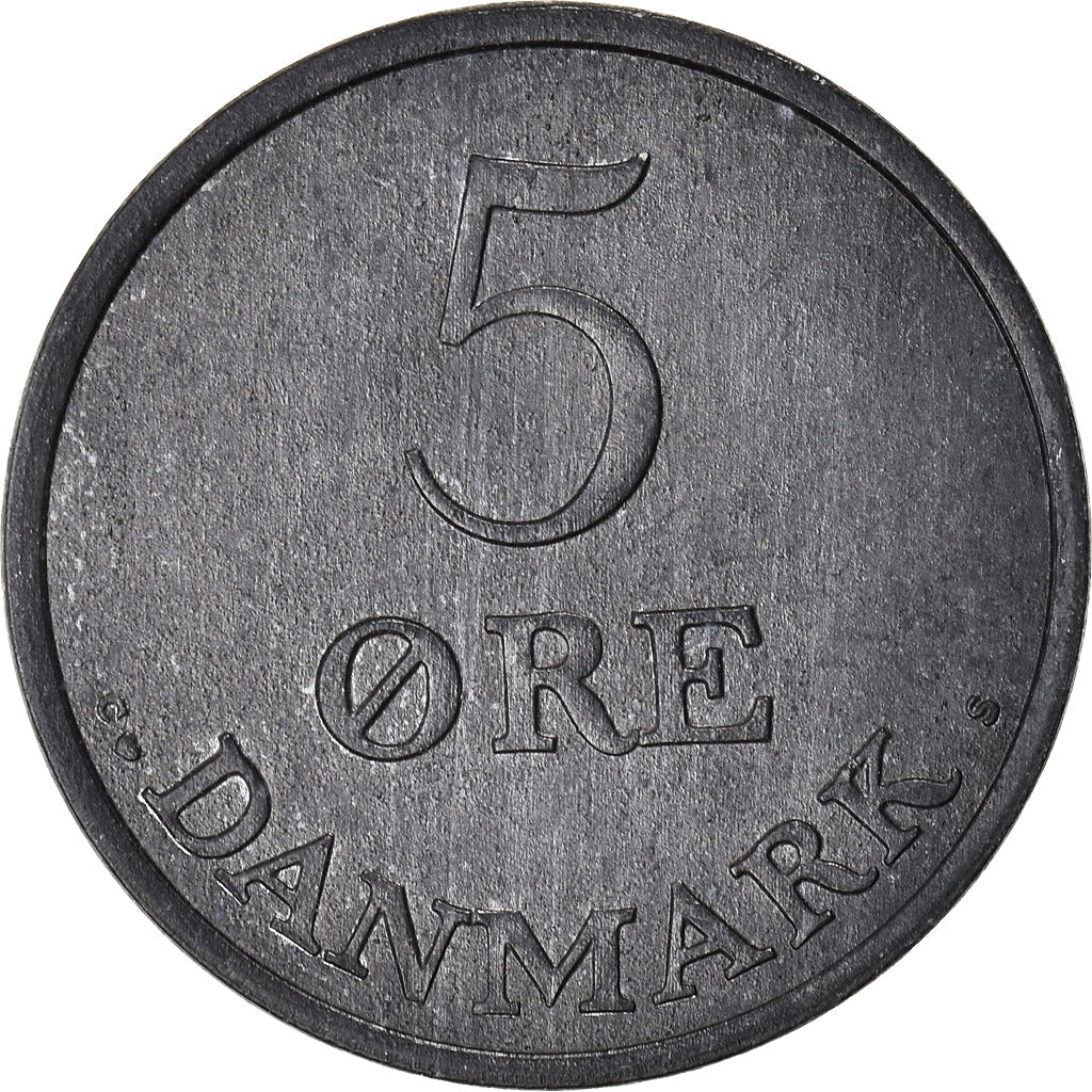 Danish Coin 5 Øre | King Frederik IX Monogram | KM843 | Denmark | 1950 - 1964