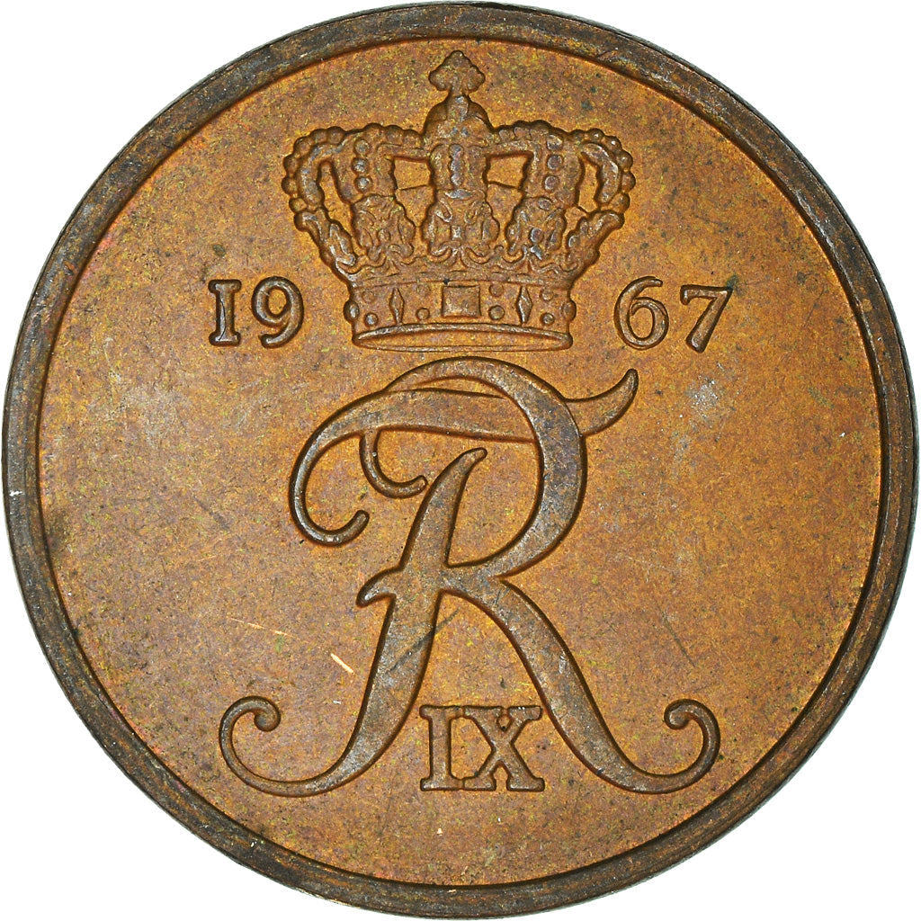 Danish Coin 5 Øre | King Frederik IX | Wheat Ears | KM848 | Denmark | 1960 - 1972