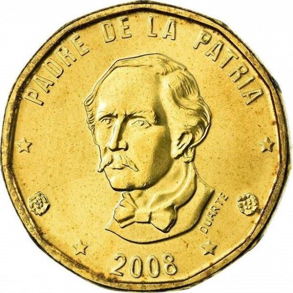 Dominican Republic | 1 Peso Coin | Juan Pablo Duarte | Km:80A | 2008 - 2016