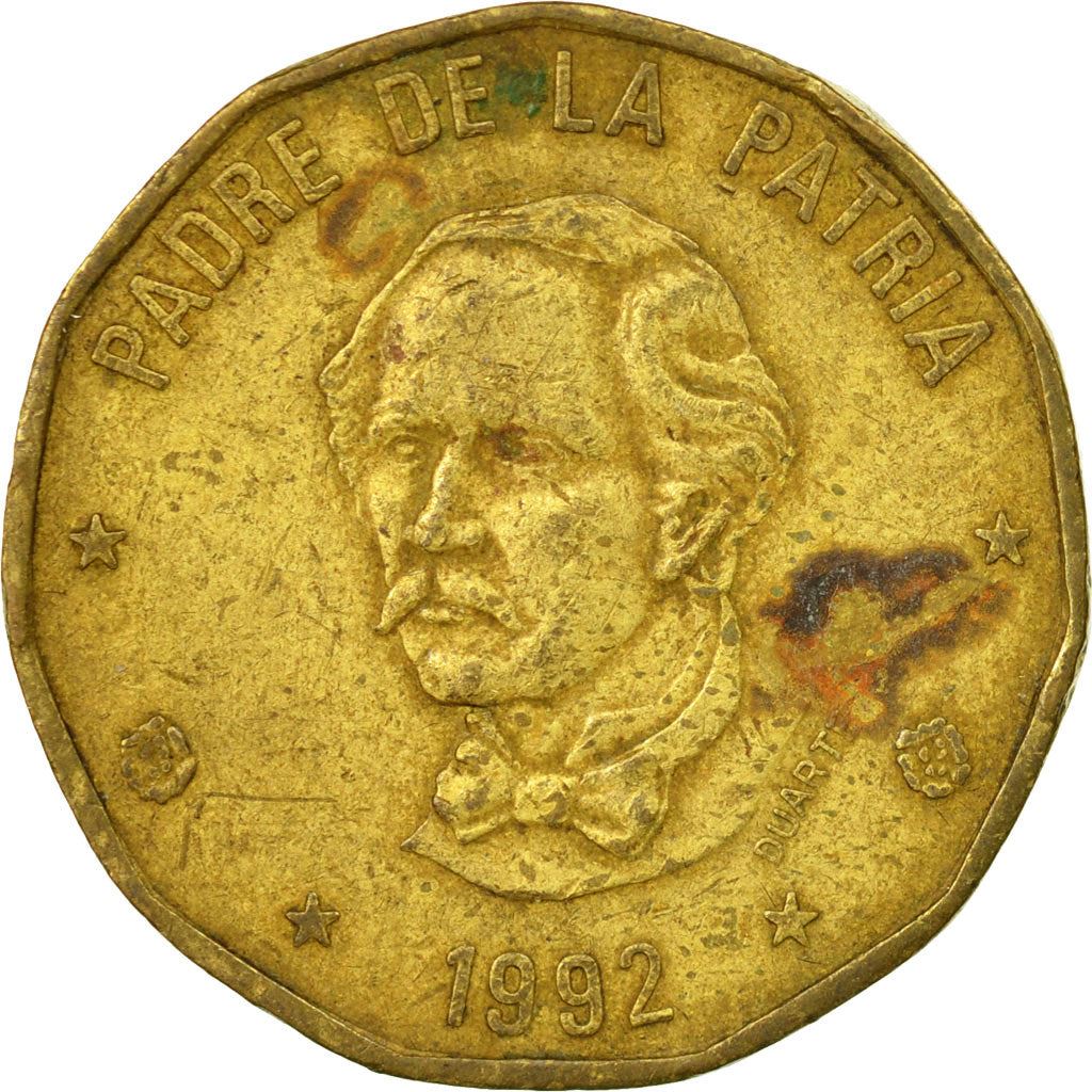 Dominican Republic | 1 Peso Coin | Juan Pablo Duarte y Diez | KM80 | 1991 - 2008