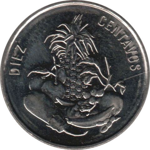 Dominican Republic 10 Centavos Coin | Fruit | Vegetables | KM70 | 1989 - 1991