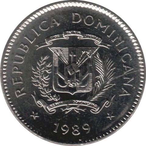 Dominican Republic 10 Centavos Coin | Fruit | Vegetables | KM70 | 1989 - 1991