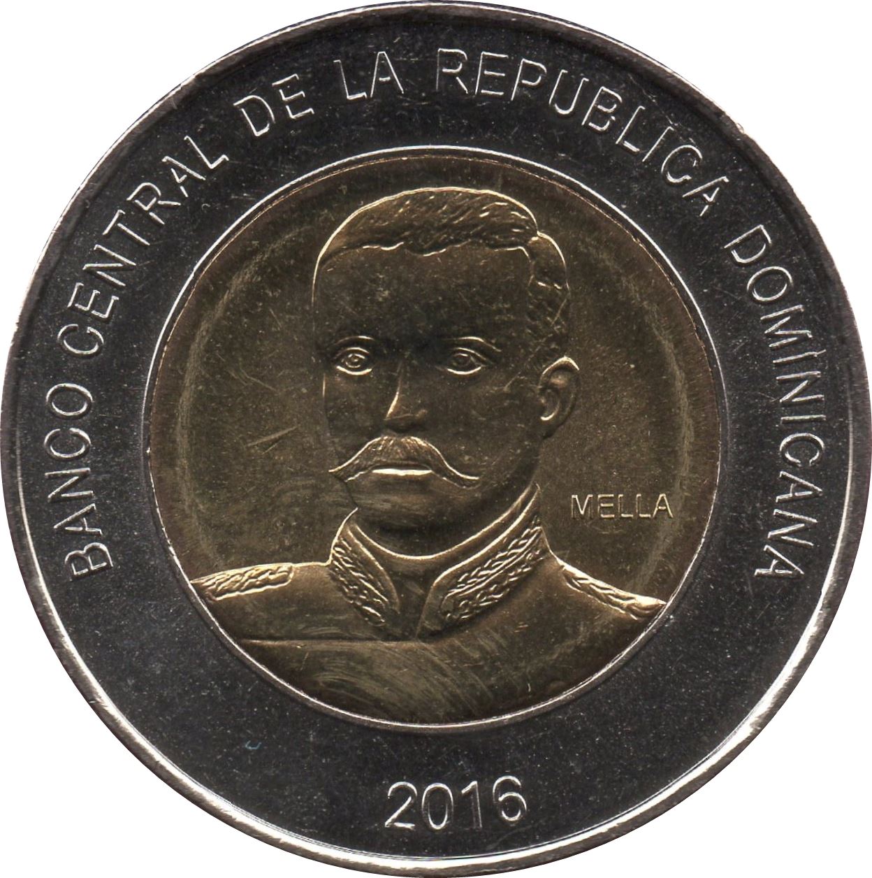 Dominican Republic 10 Pesos Coin | Matias Ramon Mella | KM106 | 2005 - 2016