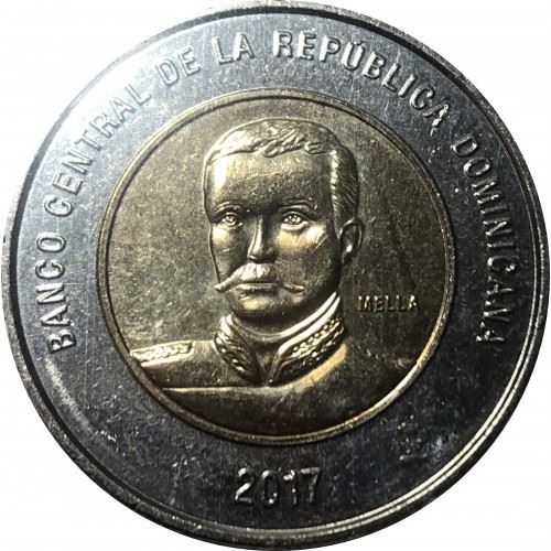 Dominican Republic | 10 Pesos Coin | Matías Ramón Mella | Km:126 | 2017 - 2022