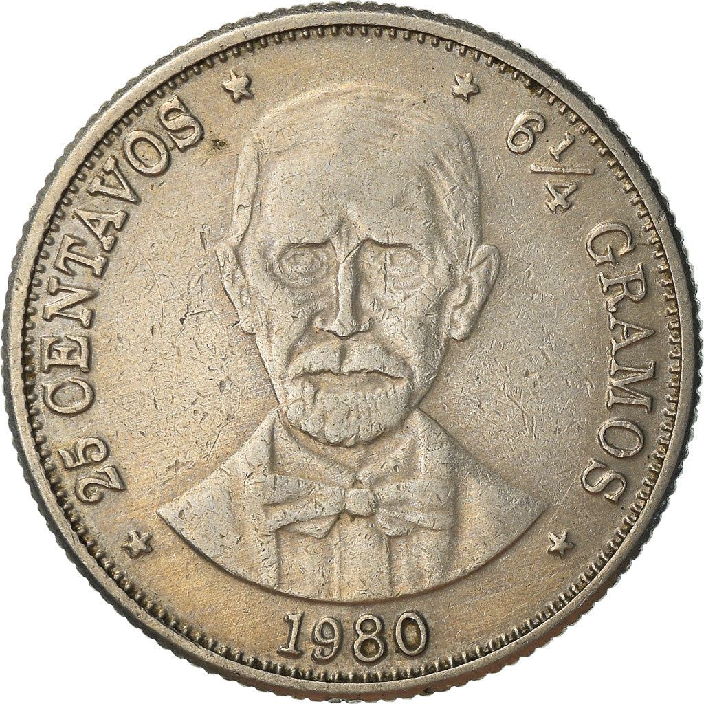 Dominican Republic 25 Centavos Coin | Juan Pablo Duarte | KM51 | 1978 - 1981