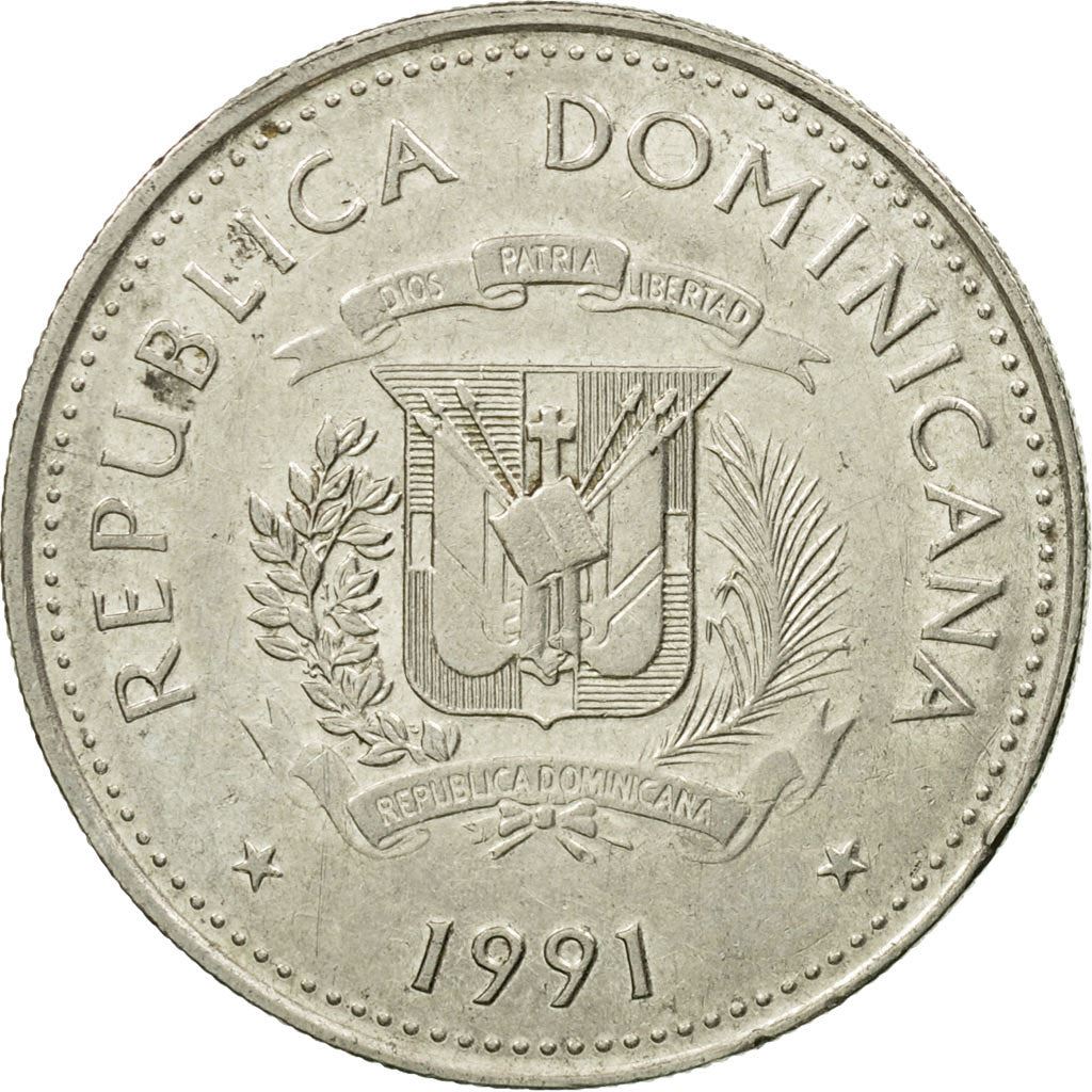 Dominican Republic 25 Centavos Coin | Ox | Cart | KM71 | 1989 - 1991