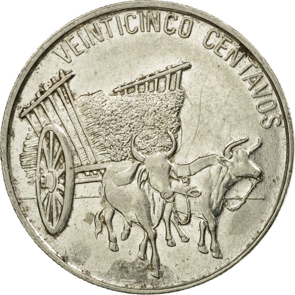 Dominican Republic 25 Centavos Coin | Ox | Cart | KM71 | 1989 - 1991