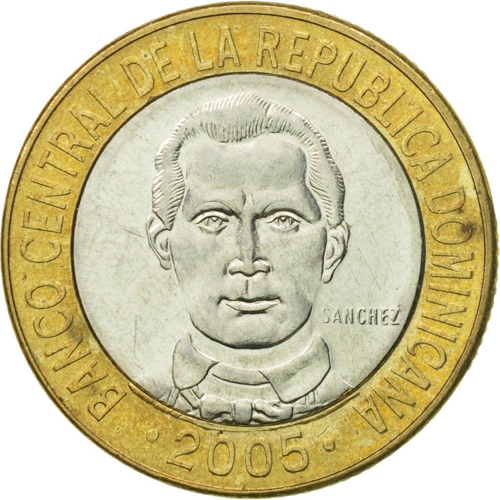 Dominican Republic 5 Pesos Coin | Francisco del Rosario Sanchez | KM89 | 2008