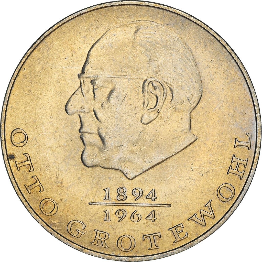 East German 20 Mark Coin | Otto Grotewohl | Deutsche Demokratische Republik | KM47 | 1973