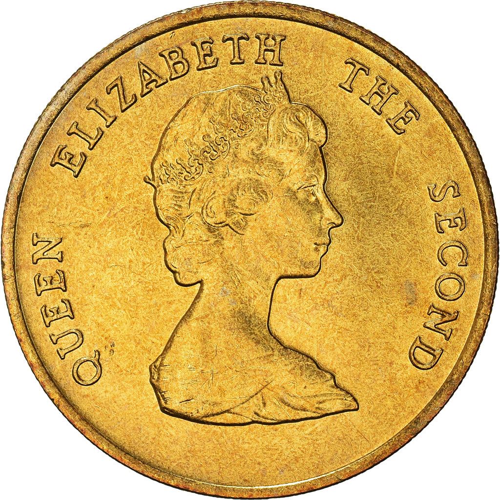 Eastern Caribbean States 1 Dollar Coin | Queen Elizabeth II | Golden Hind Ship | KM15 | 1981 - 1986