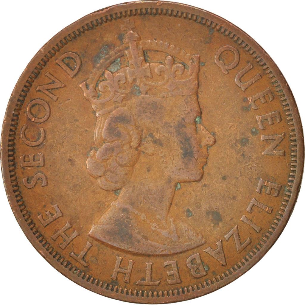 Eastern Caribbean States 2 Cents Coin | Queen Elizabeth II | Palm | KM3 | 1955 - 1965