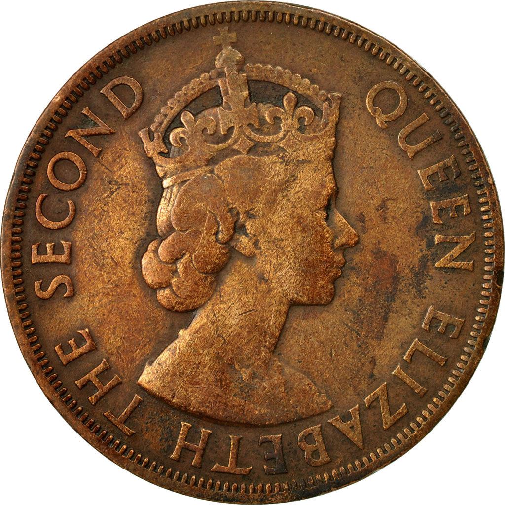 Eastern Caribbean States 2 Cents Coin | Queen Elizabeth II | Palm | KM3 | 1955 - 1965