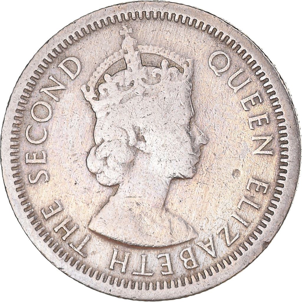 Eastern Caribbean States Coin 10 Cents | Queen Elizabeth II | Golden Hind Ship | KM5 | 1955 - 1965