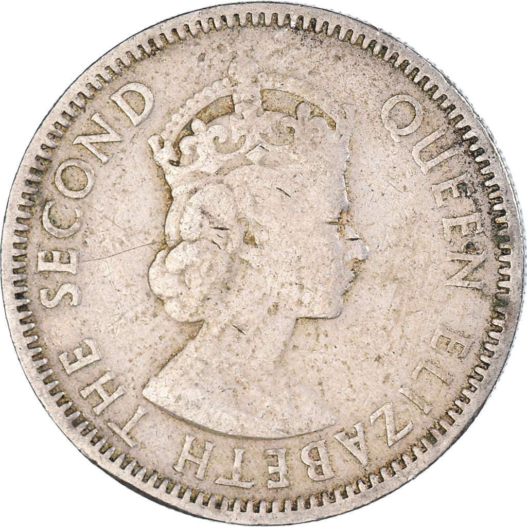 Eastern Caribbean States Coin 25 Cents | Queen Elizabeth II | Golden Hind Ship | KM6 | 1955 - 1965