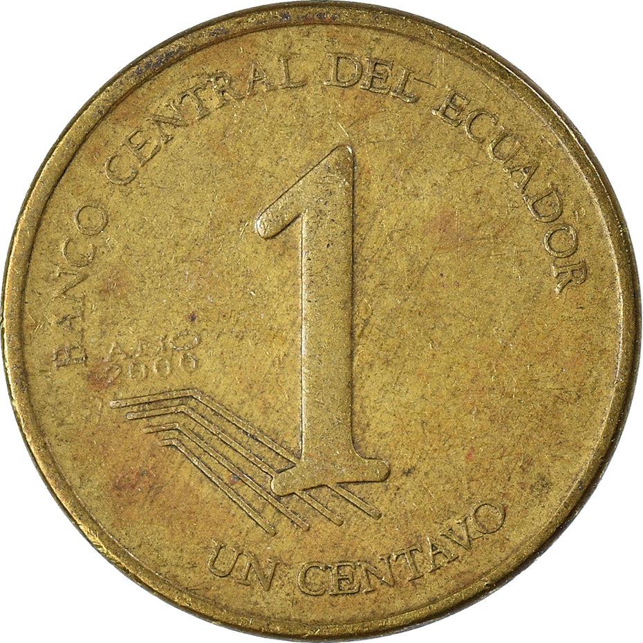 Ecuador | 1 Centavo Coin | Globe - Equator | Km:104 | 2000 - 2003