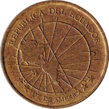 Ecuador | 1 Centavo Coin | Globe - Equator | Km:104 | 2000 - 2003