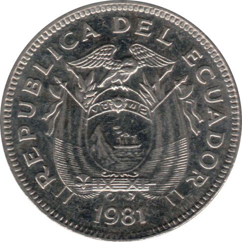 Ecuador | 20 Centavos Coin | KM77.2a | 1975 - 1981