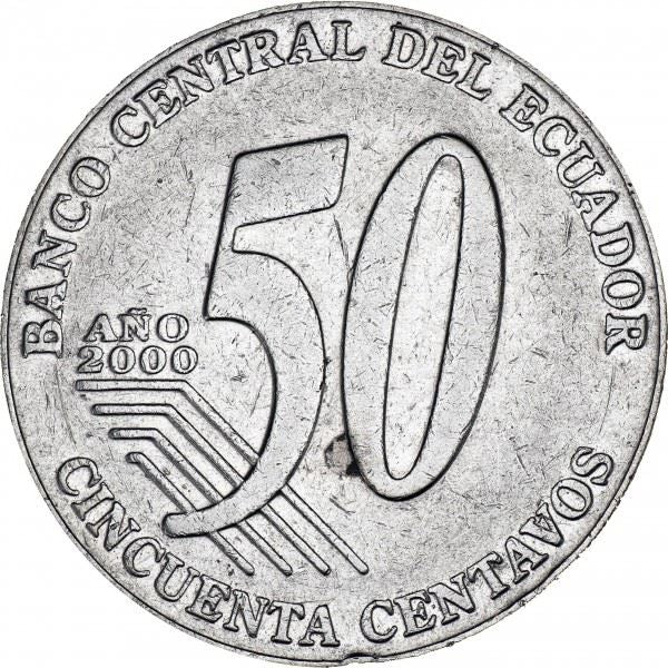 Ecuador | 50 Centavos Coin | Eloy Alfaro | Km:108 | 2000