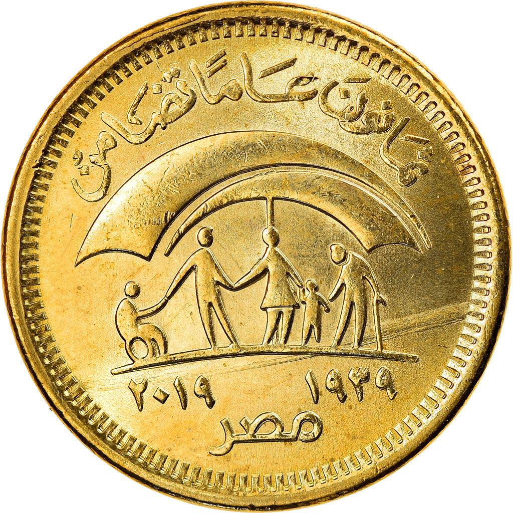 Egypt 50 Qirsh / Piastres Coin | Piastres Ministry of Social Solidarity | People | 2019