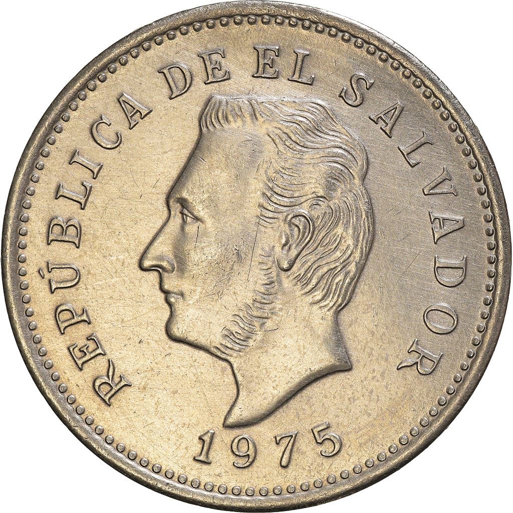 El Salvador 10 Centavos Coin | President Francisco Morazan | KM150 | 1975