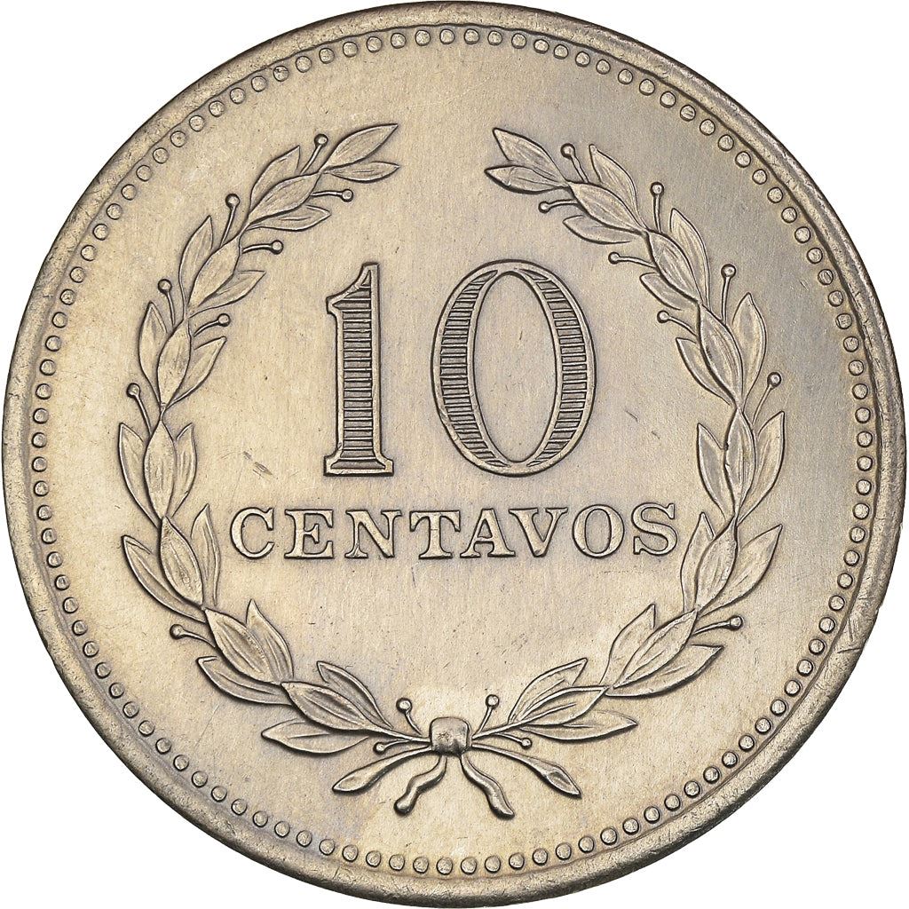 El Salvador 10 Centavos Coin | President Francisco Morazan | KM150 | 1975