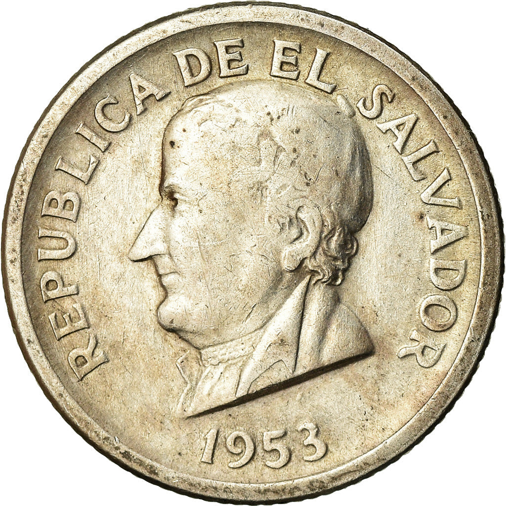 El Salvador Coin Salvadoran 25 Centavos | Jose Matias Delgado | KM137 | 1953