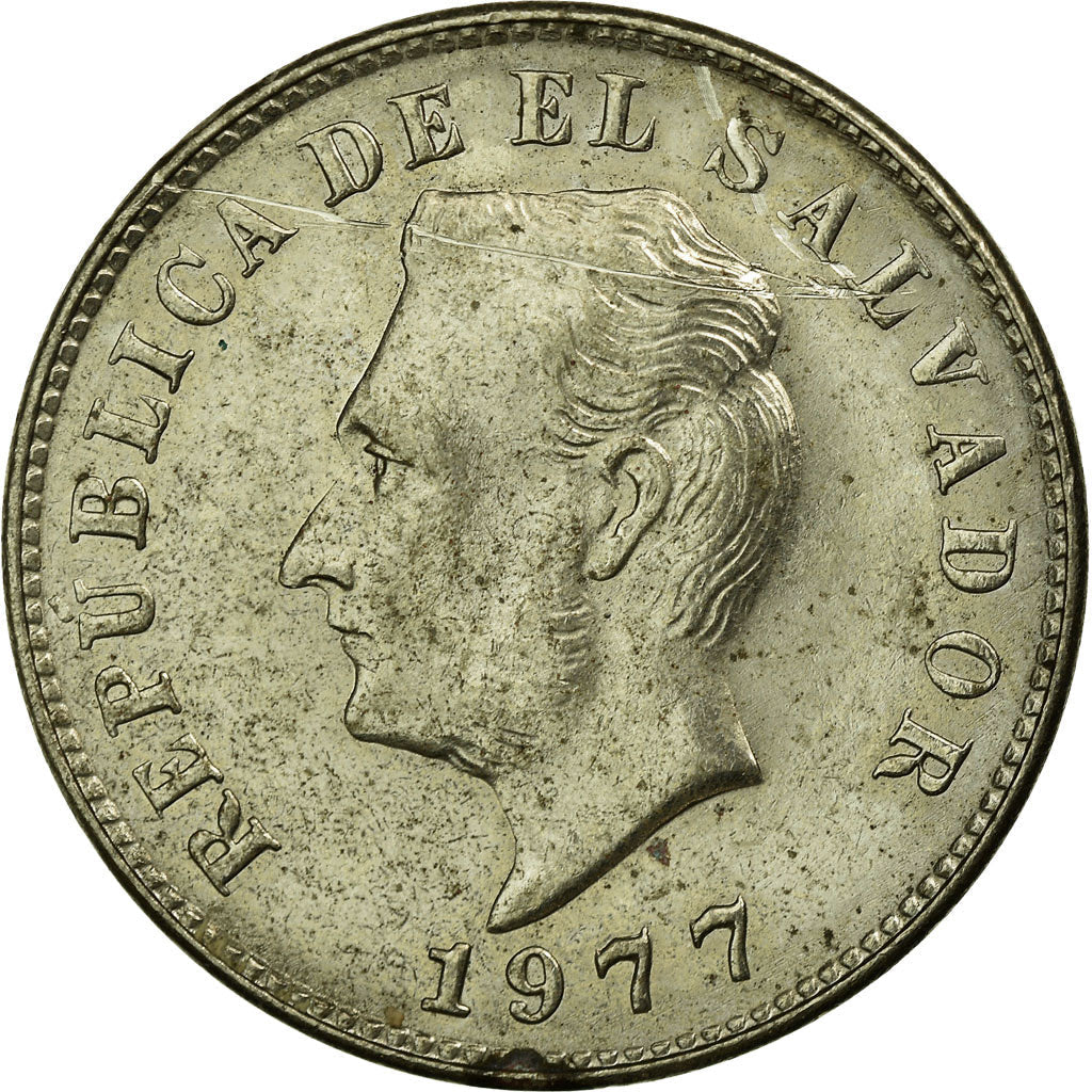 El Salvador Coin Salvadoran 5 Centavos | President Francisco Morazan | KM149b | 1977