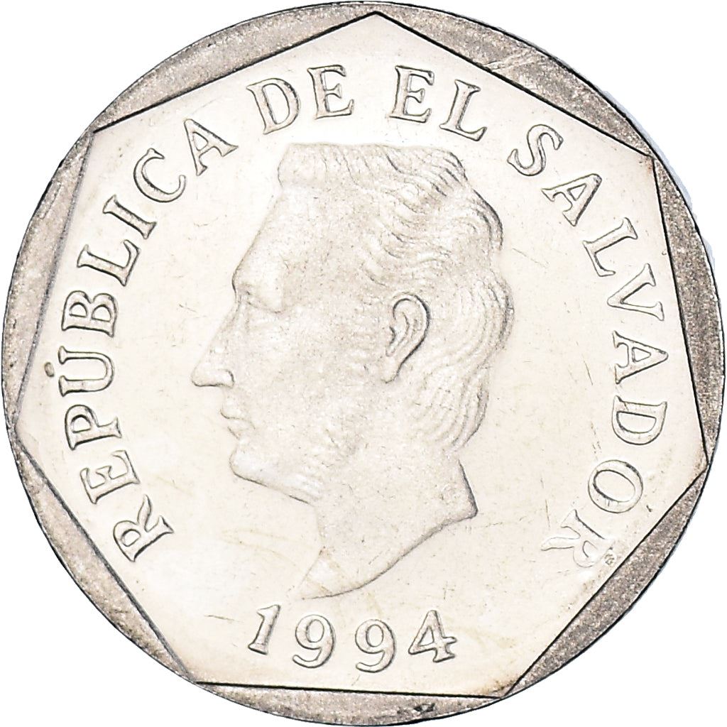 El Salvador Coin Salvadoran 5 Centavos | President Francisco Morazan | KM154b | 1992 - 1999